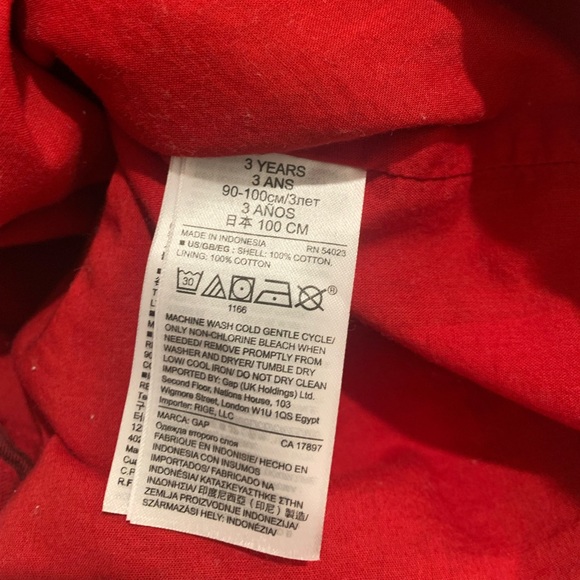 Gap black and red checkered long sleeve dress. Size 3. - Picture 4 of 4